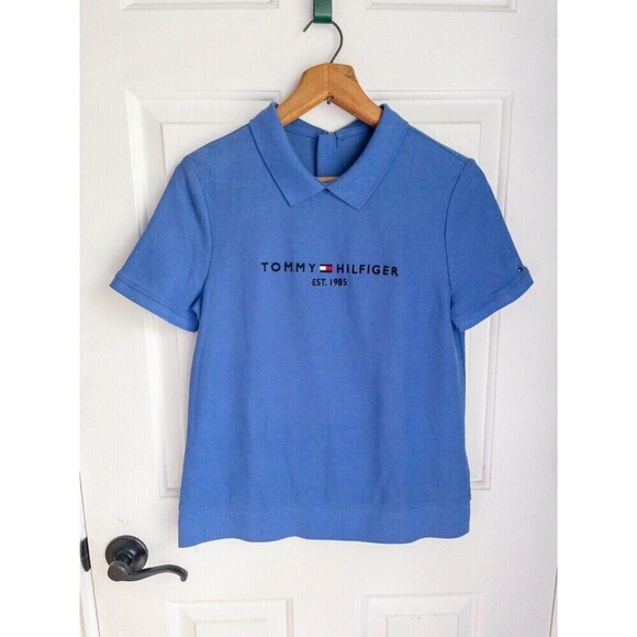 NWOT Tommy Hilfiger Purple Fitted Polo Logo Shirt size Small - Picture 1 of 8